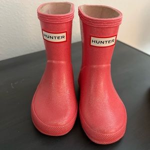 Pink Sparkle Baby Hunter boots